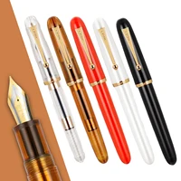Jinhao 9016 Transparent Fountain Pen Resin ink pens EF F M Nib Student School Stationery Business Office writing Supplies Gifts 1