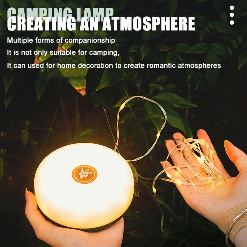 

LED Camping Lamp Strip with 8 Modes 10M Length Light Belt Back Magnetic Suction Outdoor Waterproof Tent Decoration Lamp String