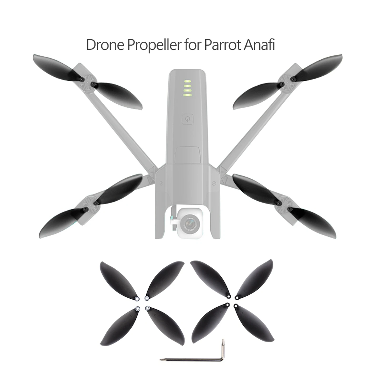 8pcs Drone Propeller Blade Replacement Propeller CCW/CW Propeller Blades Props for Parrot Anafi Drone RC Quadcopter Accessory