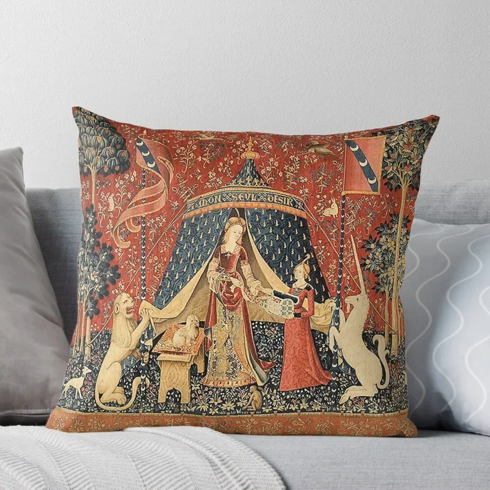 

The Lady and the Unicorn: La Dame à la licorne Throw Pillow Sofa Cushions Covers Pillows Aesthetic christmas ornaments 2024