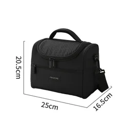 Enhanced Children's Insulated Picnic Lunch Bag with Ice Pack (Black meal bag B)
