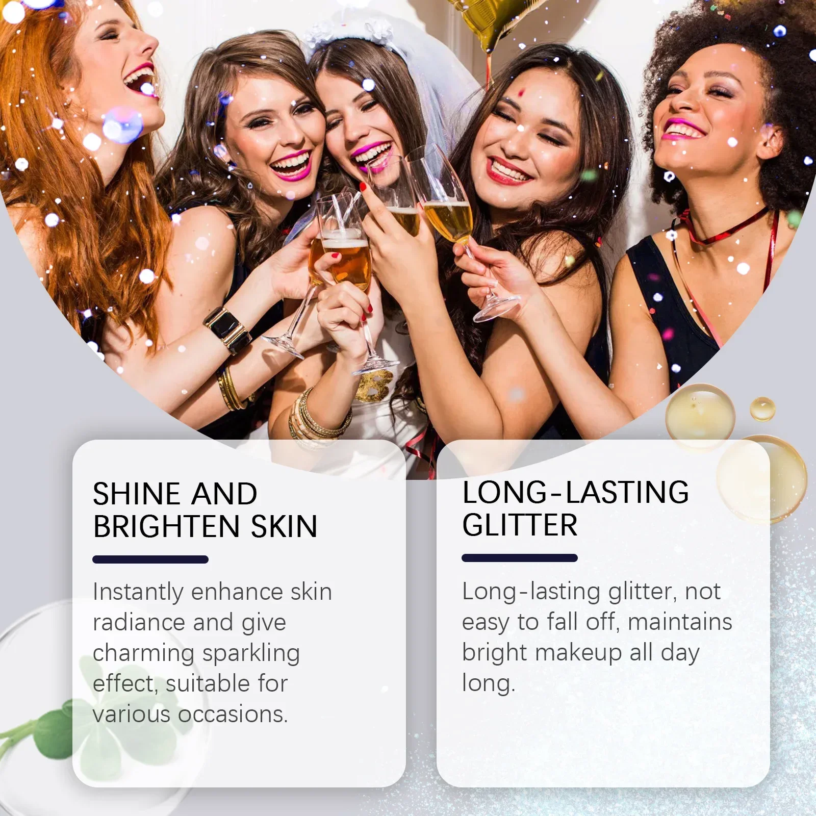 Body Glitter Spray for Stage Makeup Night Parties and Everyday Wear Makeup Festival High-gloss Brightening Glitter Spray 4