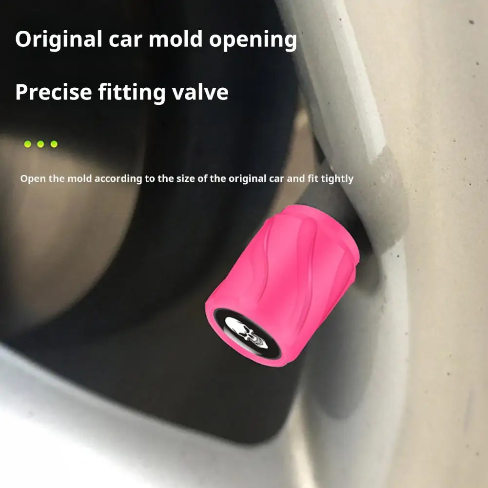 12Pcs Luminous Car Universal Tire Valve Stem Caps Simple Installation Universal Fluorescent Tire Valve Caps Car Exterior Parts