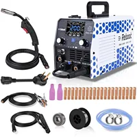 200Amp MIG Welder 120V 240V 5 in 1 Welding Machine, Multiprocess for Gasless Flux Core Synergy Dual Voltage Large LED Display 1