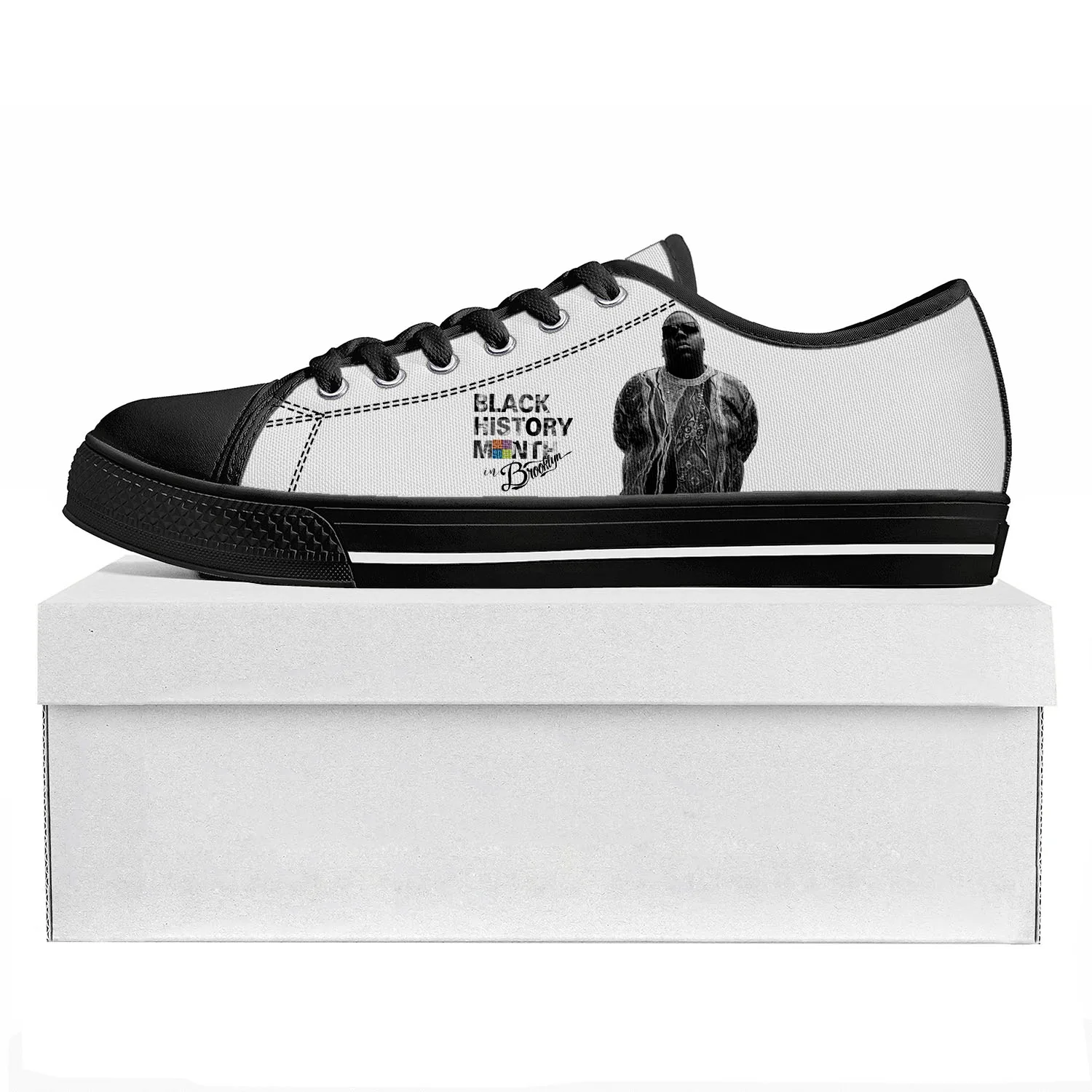 

The Notorious B.I.G Rapper Trends Low Top High Quality Sneakers Mens Womens Teenager Canvas Sneaker Couple Shoes Custom Shoe