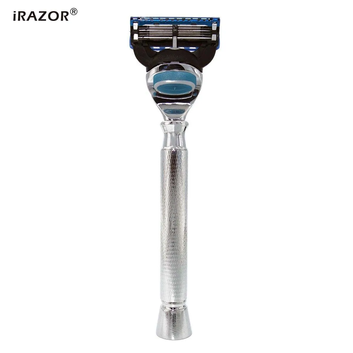 iRAZOR New Diamond Grip Men\'s Manual 5-Layer Fusion Razor Daily Grooming Comfortable Shaver Gift for Busband Father Boyfriend