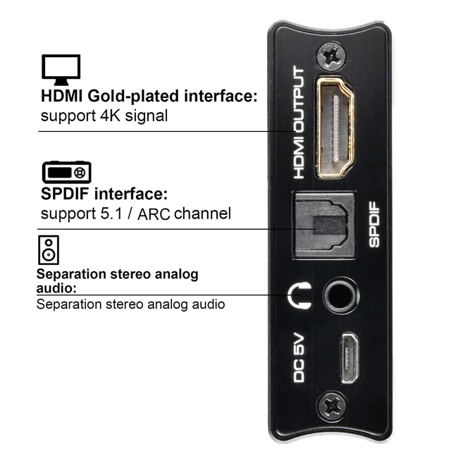 HDMI Audio Extractor To Optical Toslink Or Analog Stereo Audio