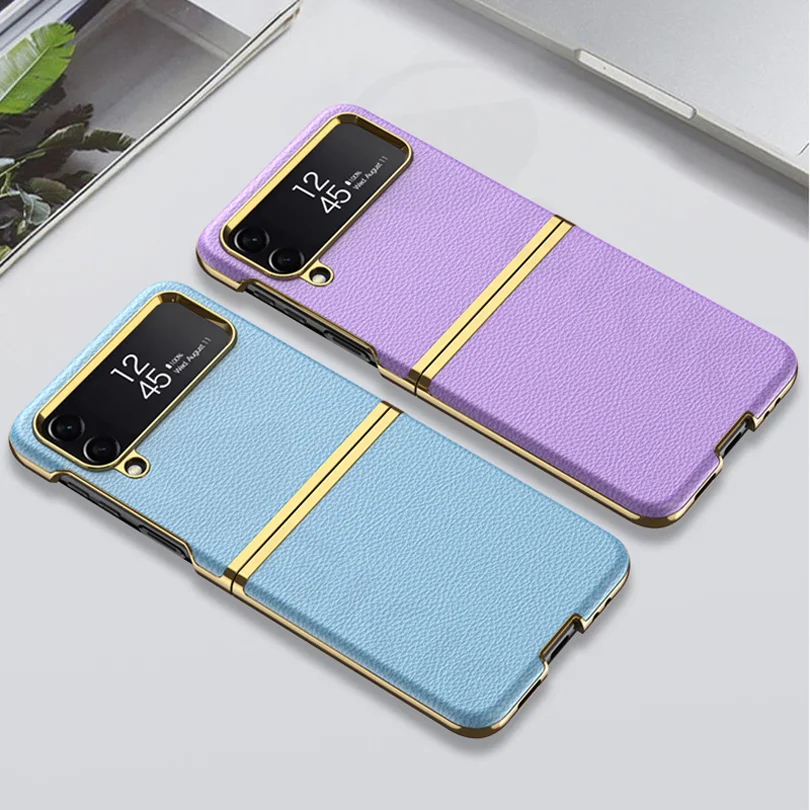 Funda Samsung Galaxy Z Flip 4 Efecto Cuero GKK - Dealy