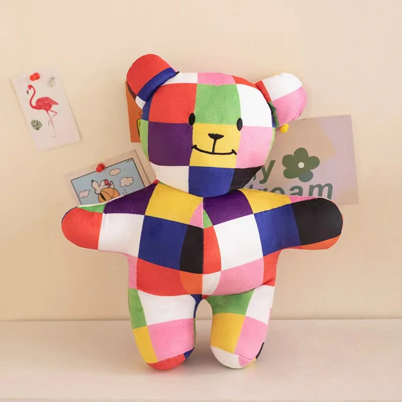 Nice Creative Plaid Series Doll Elephant Bear Snake Toy Soft Stuffed Grasping Machine Doll For Children's Toys