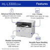 HL-L3300CDW Wireless Digital Color Multi-Function Printer with Laser Quality Output, Copy & Scan, Duplex, Mobile | Includes 3