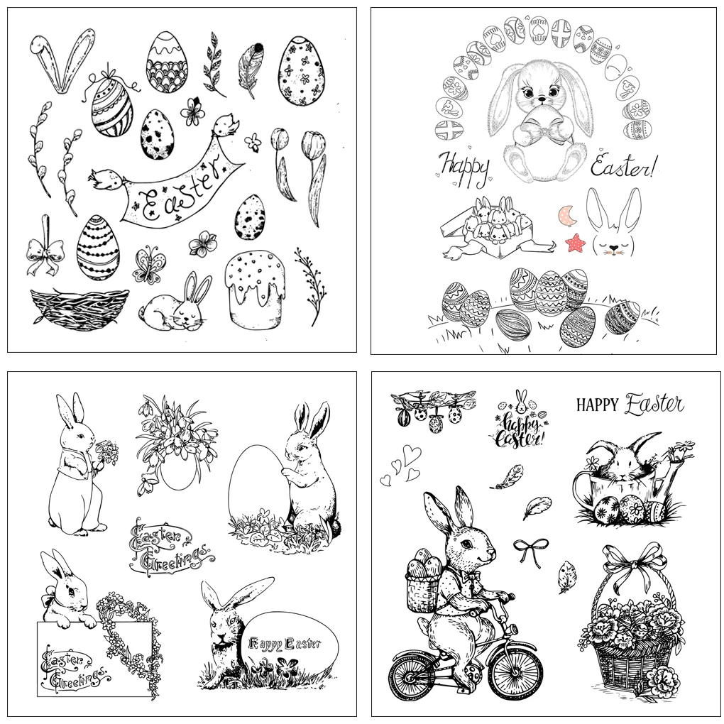 Easter Clear Stamps Easter Dies Diy Scrapbooking/card Making/album