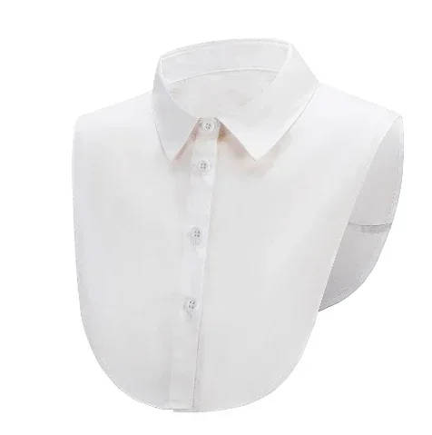 Vintage Lace Front Tie White Detachable Faux Collar