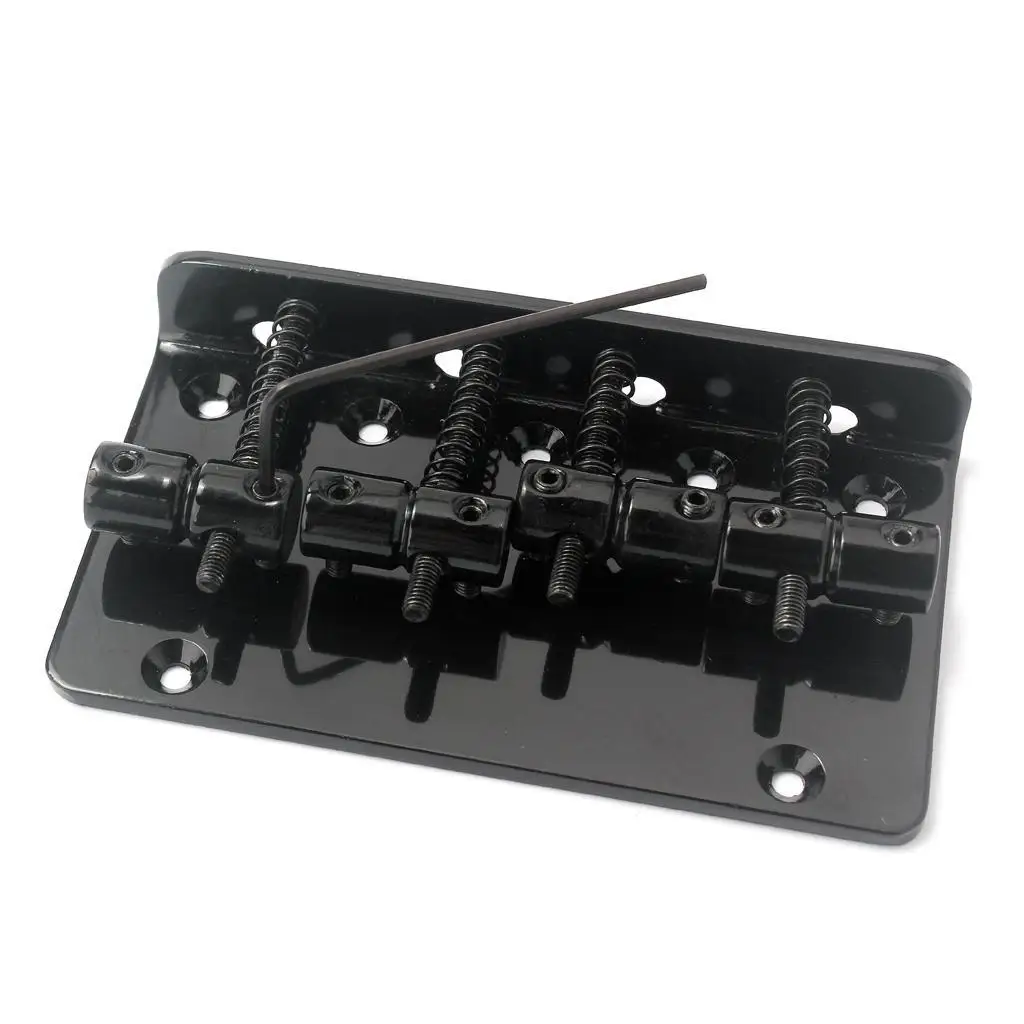 

Black Metal Fixed 4 String Vintage Style Bass Bridge For Electric Bass Guitar