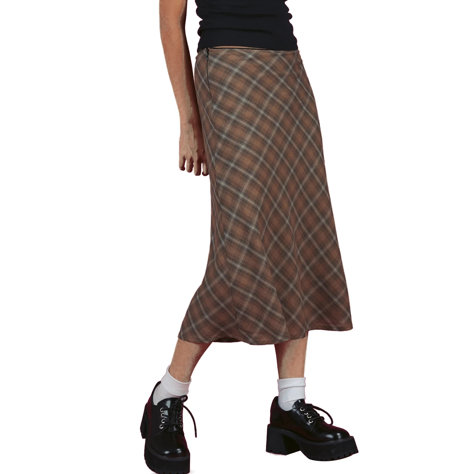 

Women Retro Midi Skirt A-Line Stretch Floral Long Skirt Slim Fit Bohemian Skirt Harajuku 90´s E-Girl Pencil Skirt