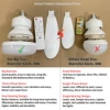 Socket Ceiling Fan with Light,20.5in Screw Ceiling Fans with Lights,LED Mini Ceiling Fans for Bedroom/Garage/Kitchen(White) 4
