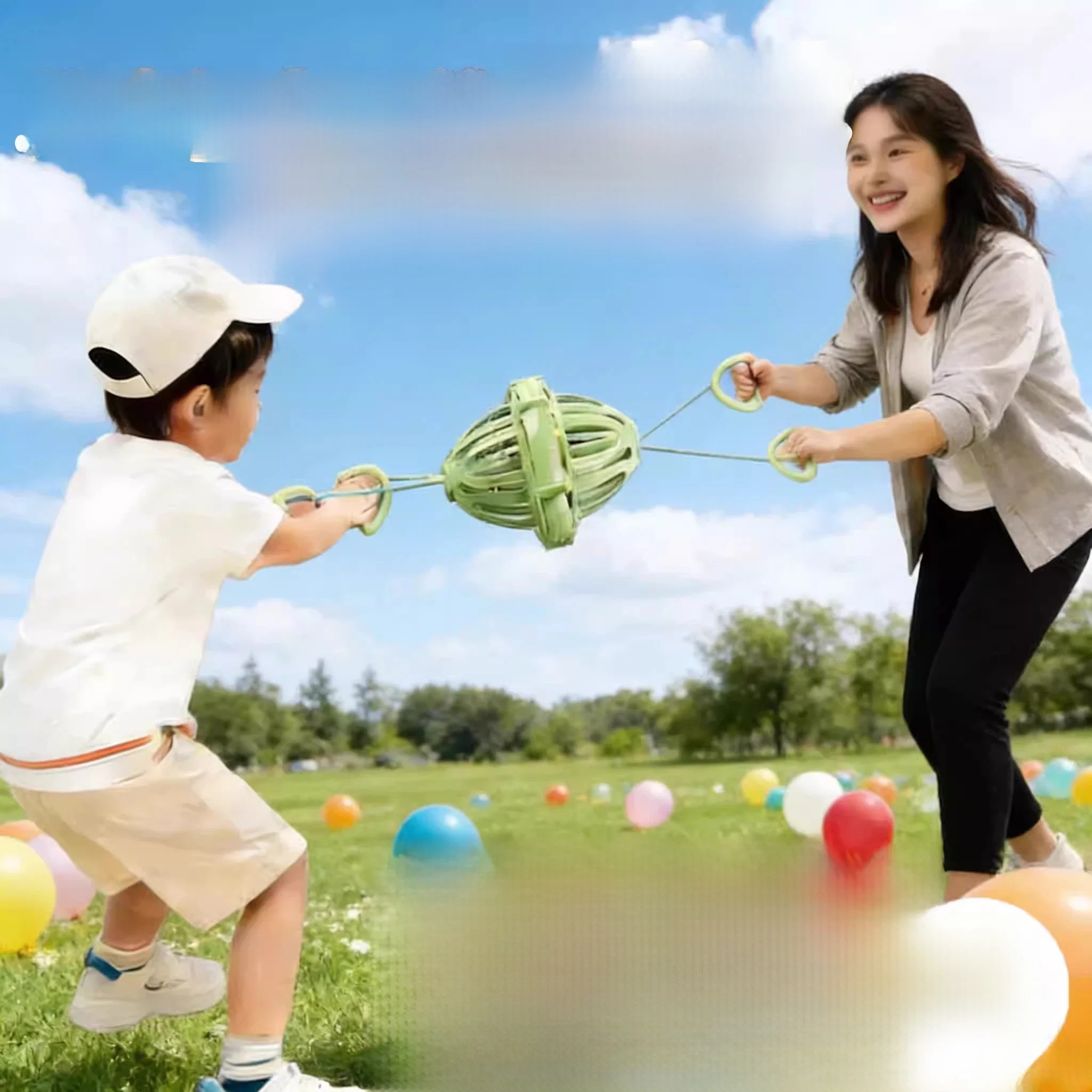 재미있는 어린이용 손으로 당기는 공 눈 근육 훈련용 인터랙티브 2인용 셔틀 부모-자녀 상호작용 스포츠 장난감