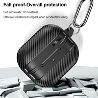 Carbon Fiber Earphone Protector Case For Samsung Galaxy Buds3 / Buds 3 Pro Case Protective Sleeve Cover With Keyring Accessories 3