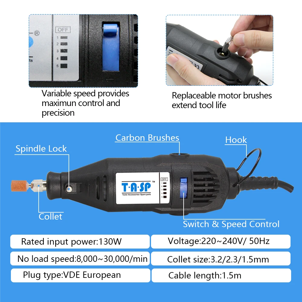 Mini Rotary Tool BDCAT 180W Electric Grinder Tool Mini Drill Polishing ...