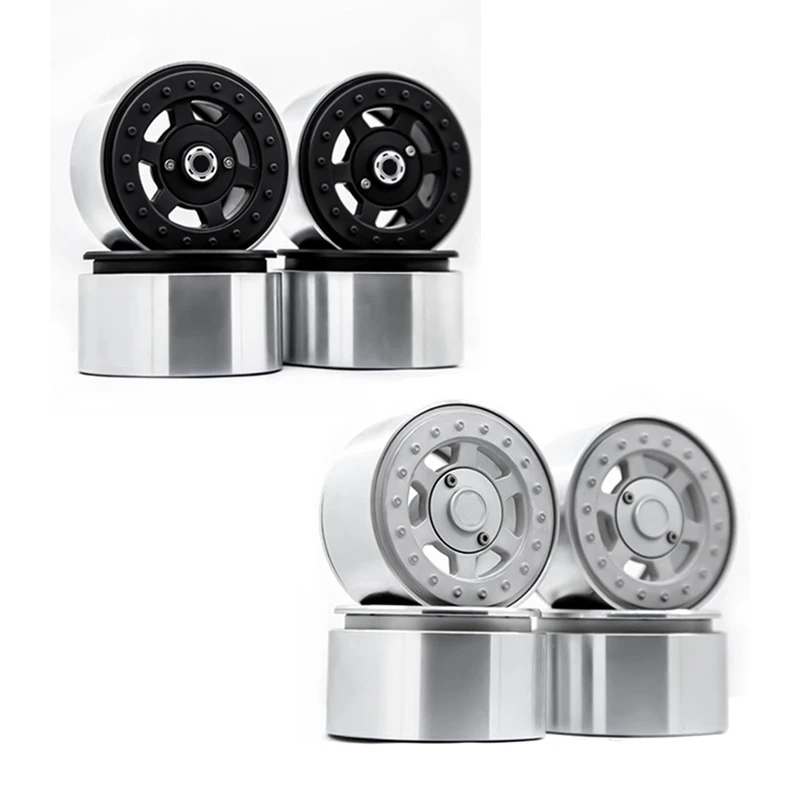 

4Pcs Climbing Car RC Car Wheel Rims RC Car Wheel Rims For TRX-4 TRX-6 Mercedes Benz 6X6 G63 G500 SCX10 Black