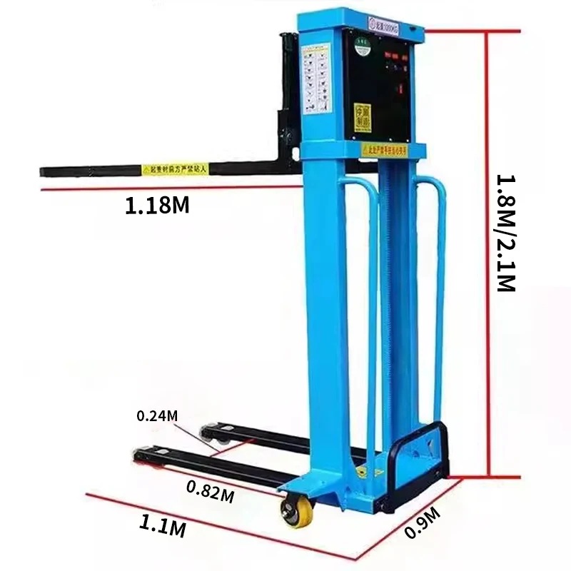 Carrello elevatore elettrico portatile 800 kg Strumento di caricamento/scarico idraulico portatile Pallet per camion elevatore mobile compatto (personalizzato)