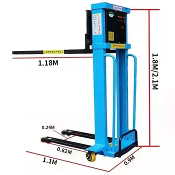 Carrello elevatore elettrico portatile 800 kg Strumento di caricamento/scarico idraulico portatile Pallet per camion elevatore mobile compatto (personalizzato)