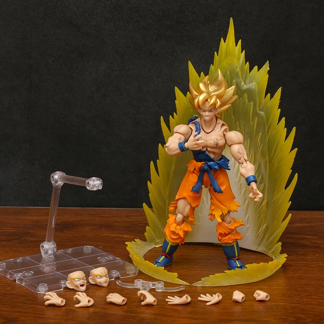 Dragon Ball Z Super Saiyan Goku Model Comic Goku Oversized Sun Goku Battle  Damaged Version Model Hand - AliExpress