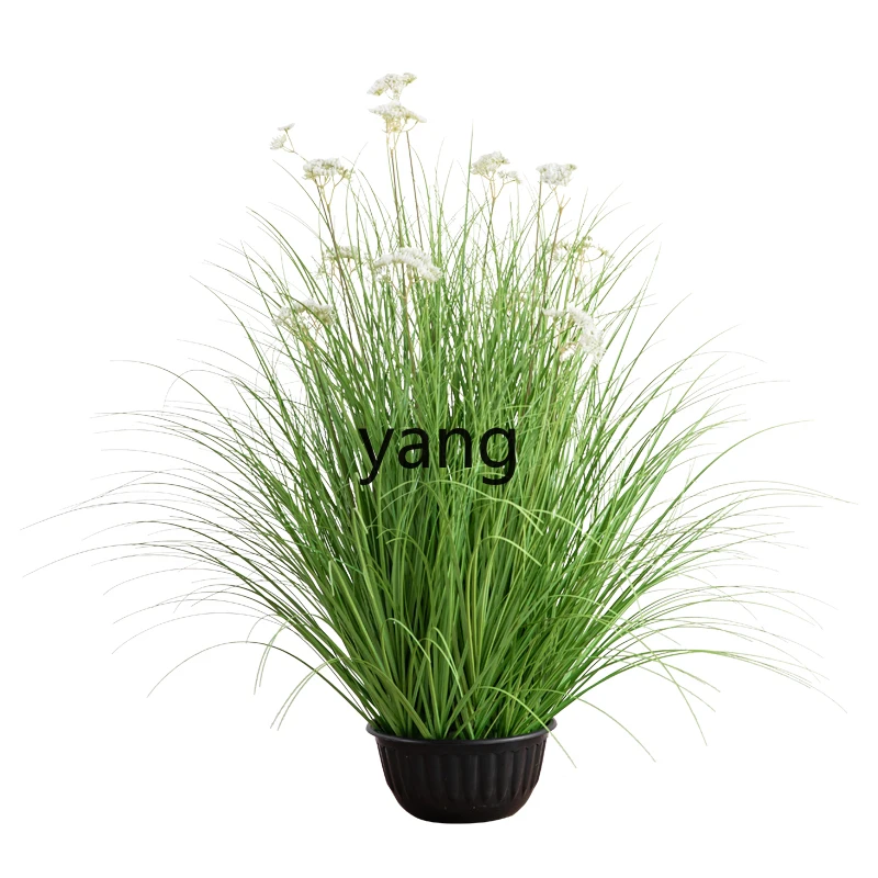 

LMM Starry Fake Flower Plants Reed Indoor Shopping Mall Floor Living Room Decorative Ornament Potted Plant