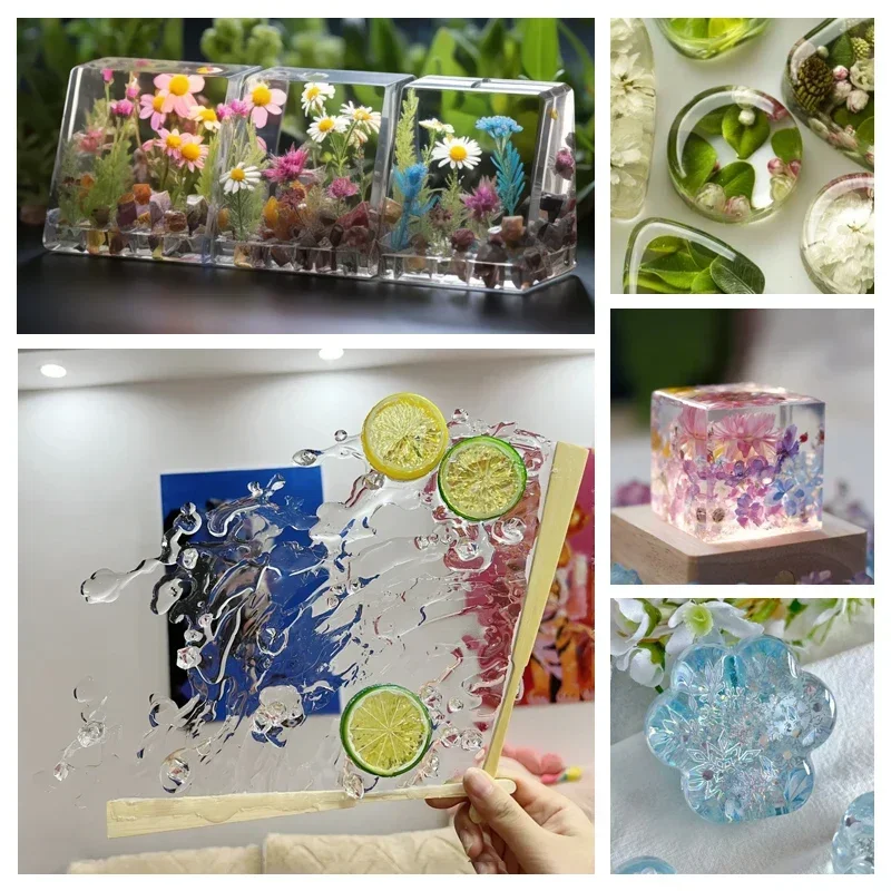 Uv Epoxy Resin Glue 50-1000g DIY Jewelry Making Uv High Transparency Fast Drying High Hardness Bottl Uv Resin Withe 6w Lamp