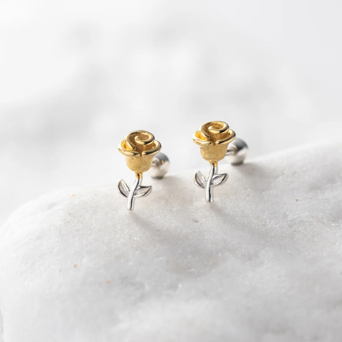 

925 Sterling Silver Vintage Rose Flower Earrings For Women Trendy Earring Jewelry Prevent Allergy Party Accessories Giftgenuine
