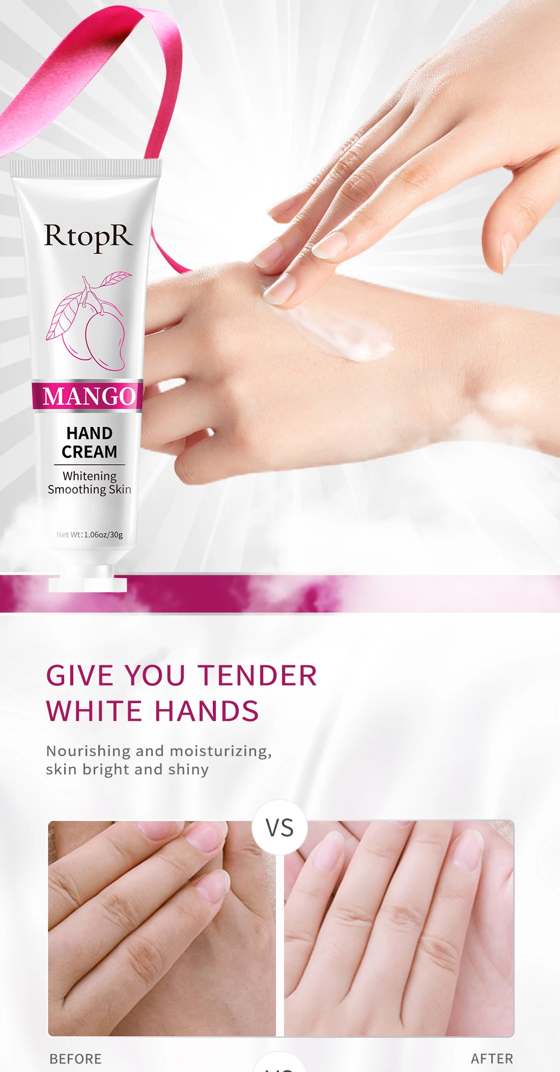 Mango Moisturizing Hand Cream Hyaluronic Acid Whitening To Improve Wrinkles Repair Dull Rough Full Elasticity Nourishing Hand Skin_voghion.com