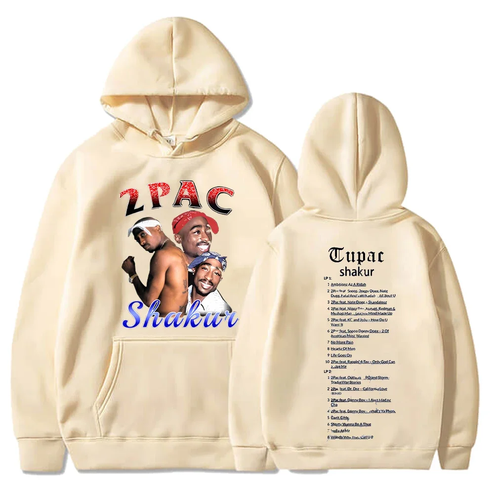Tupac-Sudadera con capucha para hombre y mujer, suéter con