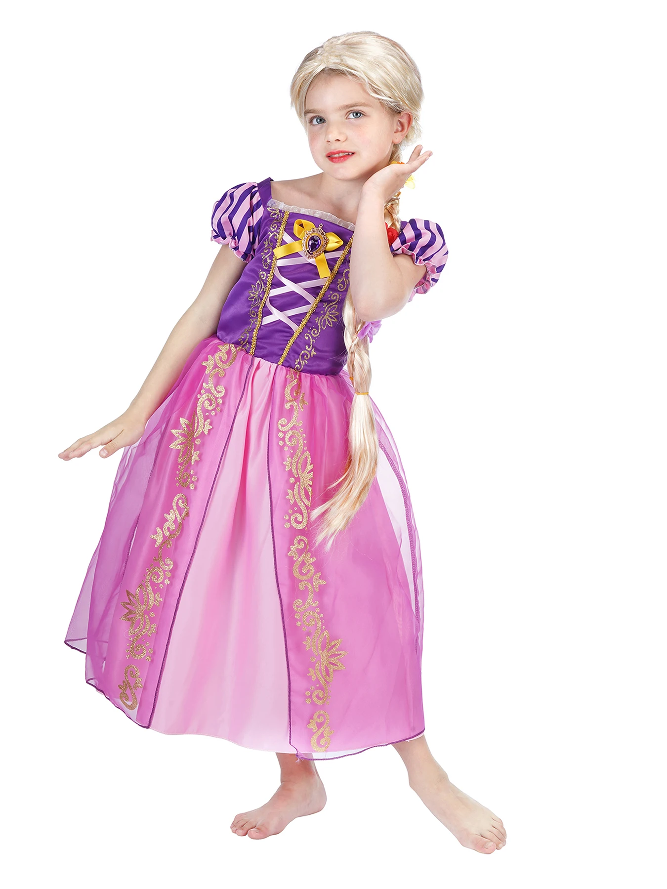 Girls Princess Dresses Rapunzel Costume For Disney Kids