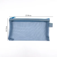 1/3/5pcs Transparent Mesh Pencil Case Simple Desk Organizer for Office & School Supplies Visible Exam Special Pencil Bag 2