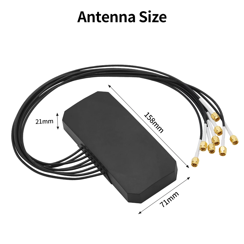 8 In 1 Combine Antenna 5G 4G LTE MIMO V2X Wifi GPS GNSS Multi-Band Vehicles Machine Aerial