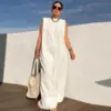 Ladies Bib Pant Suspender Trouser Summer Loose Female Women One-Piece Sleeveless Wide-Leg Rompers Overalls Jumpsuit Streetwear 3
