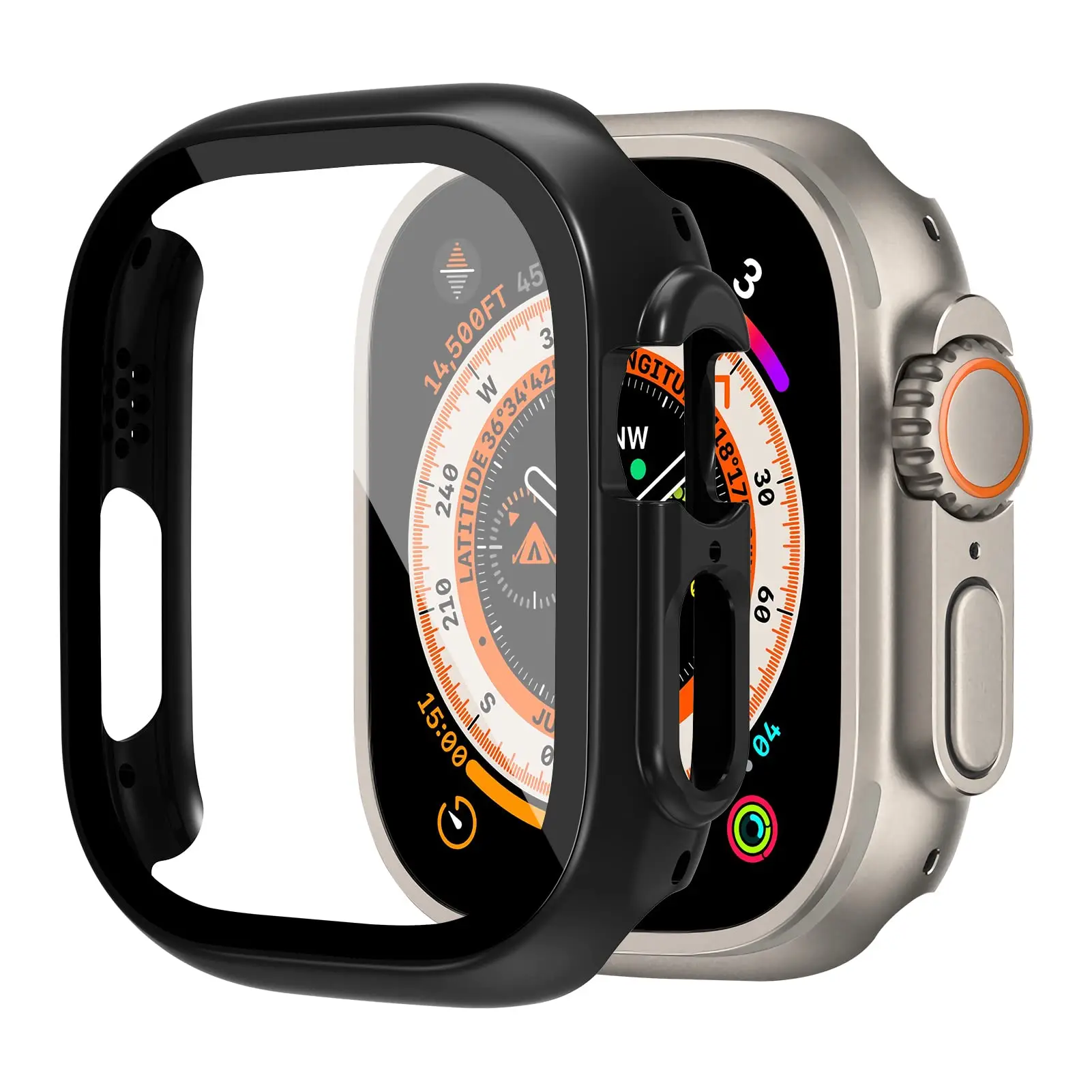 Shockproof Apple Watch Ultra 49mm Screen Protector with Tempered Glass