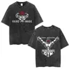 Vintage Washed T Shirt Anime Baki The Grappler T-shirt Hanma Yujiro Gym Short Sleeve T-shirts Oversized Cotton Casual Tee Shirt 1