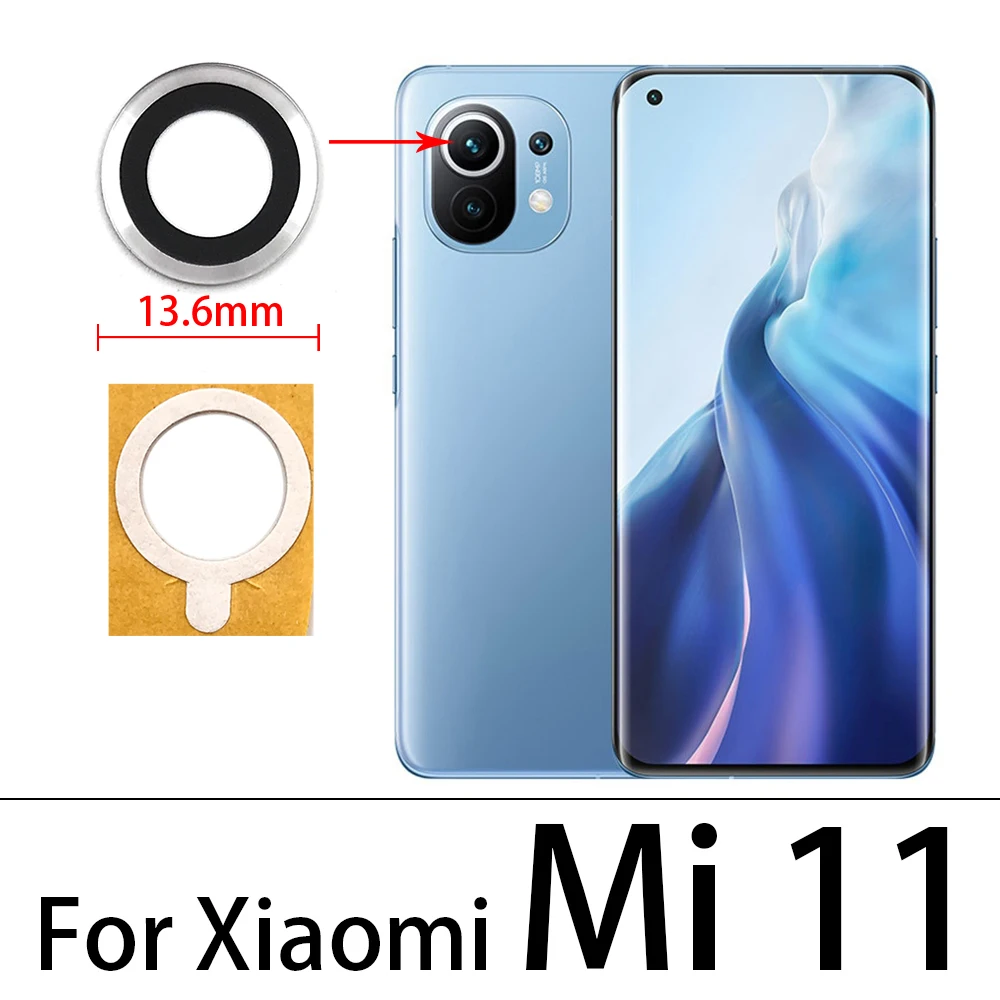 Phone Camera Lens Camera Lens Cover With Frame Holder With Sticker Replacement For Xiaomi Mi 9 Mi 9 Se 12 11 8 Lite
