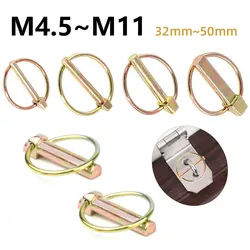 Heavy Duty Linch Pin Size 4.5~11mm Lock Pins Clips Tractor Fastener for Farm Tractors Trailers Trucks Mowers Trolley Horsebox