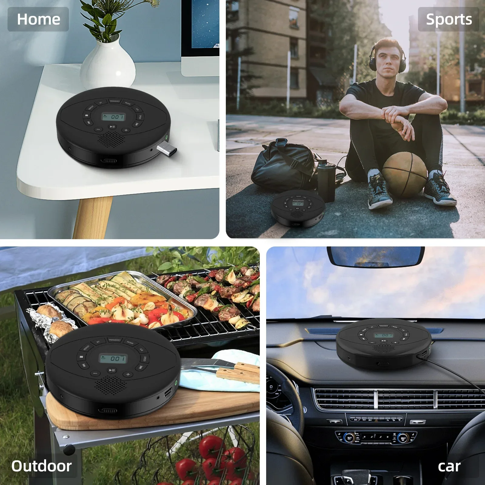 Portable CD Player Bluetooth Portable CD Player Speakers For Playback Prenatal Education Or Music