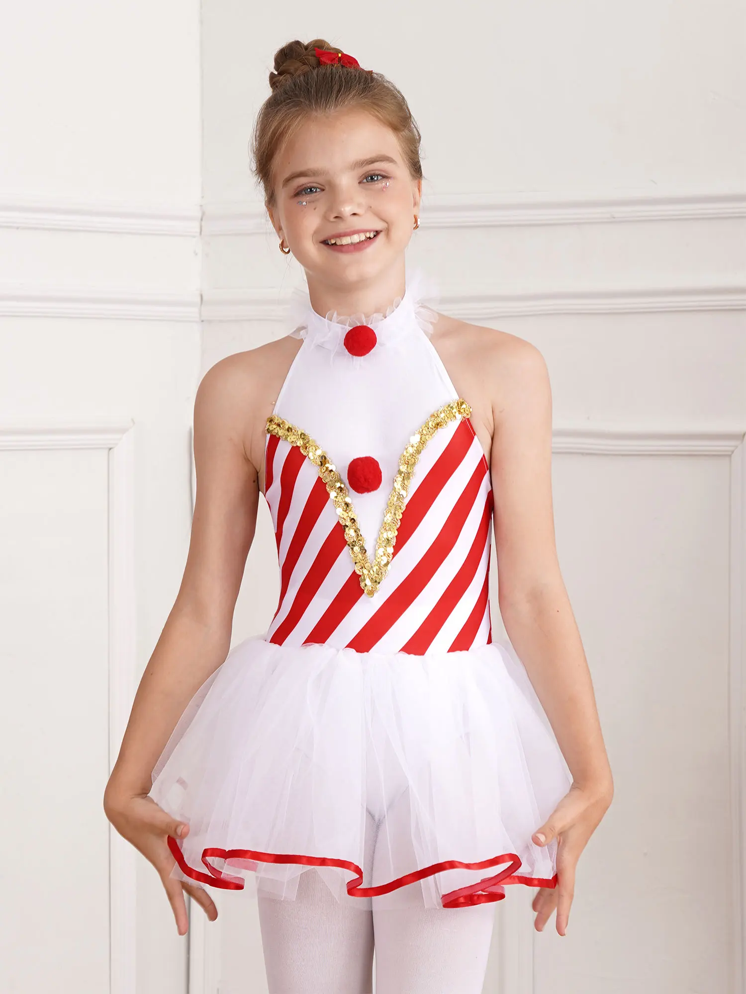 Traje De Caramelo Navideño Vestido De Baile Navideño De Caña De