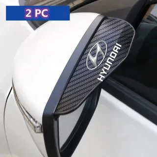 Carbon Fiber Car Rearview Mirror Eyebrow Rain Cover 2Pcs for Hyundai Santa Fe Sonata Solaris Azera Creta I30 Ix25 Tucson IX35