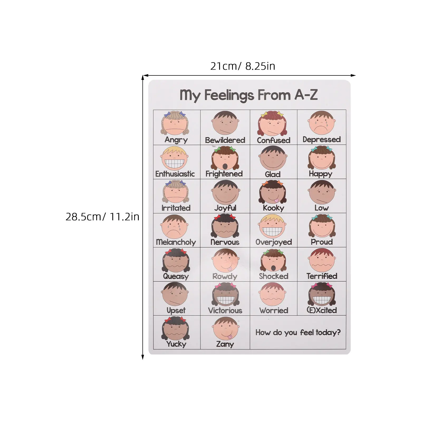 10Pcs 어린이 정서 학습 포스터 A4 를 위한 감정 차트 유치원 치료 자폐증을 위한 관리 도구