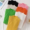 Knitted Sweater Women Pullover 2025 Half Turtleneck Jumper Sweater Autumn Winter Solid Slim Chic Streetwear Long Sleeve Top Y2K 1