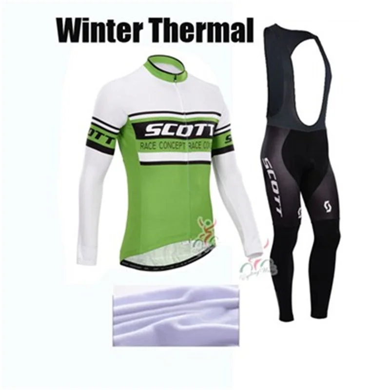 Scott Winter Thermal Fleece Cycling Jersey Set Racing Bike Cycling Suit Mountian Bicycle Abbigliamento Da Ciclismo Ropa Ciclismo Bicycle