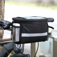 Sac avant de vélo, sac de rangement pour équipement de cyclisme de grande capacité, sac de rangement pour guidon de vélo VTT, peut contenir un téléphone portable 6