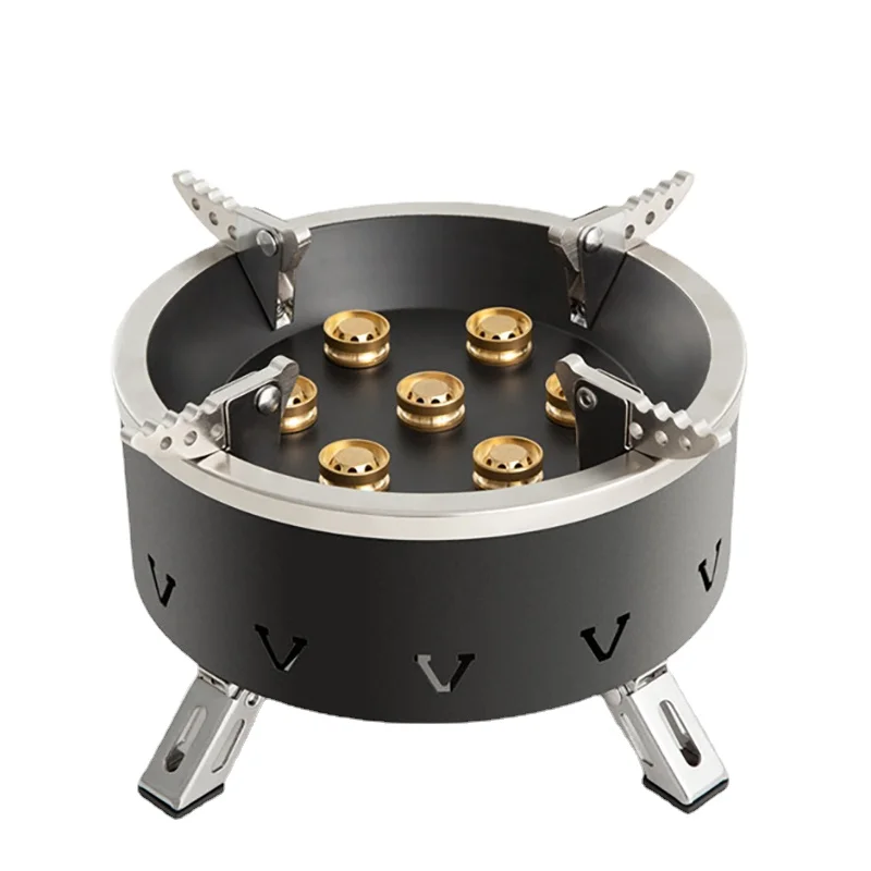 18000WHighPowerCampingStove7NozzlesPortableOutdoorTouristGas