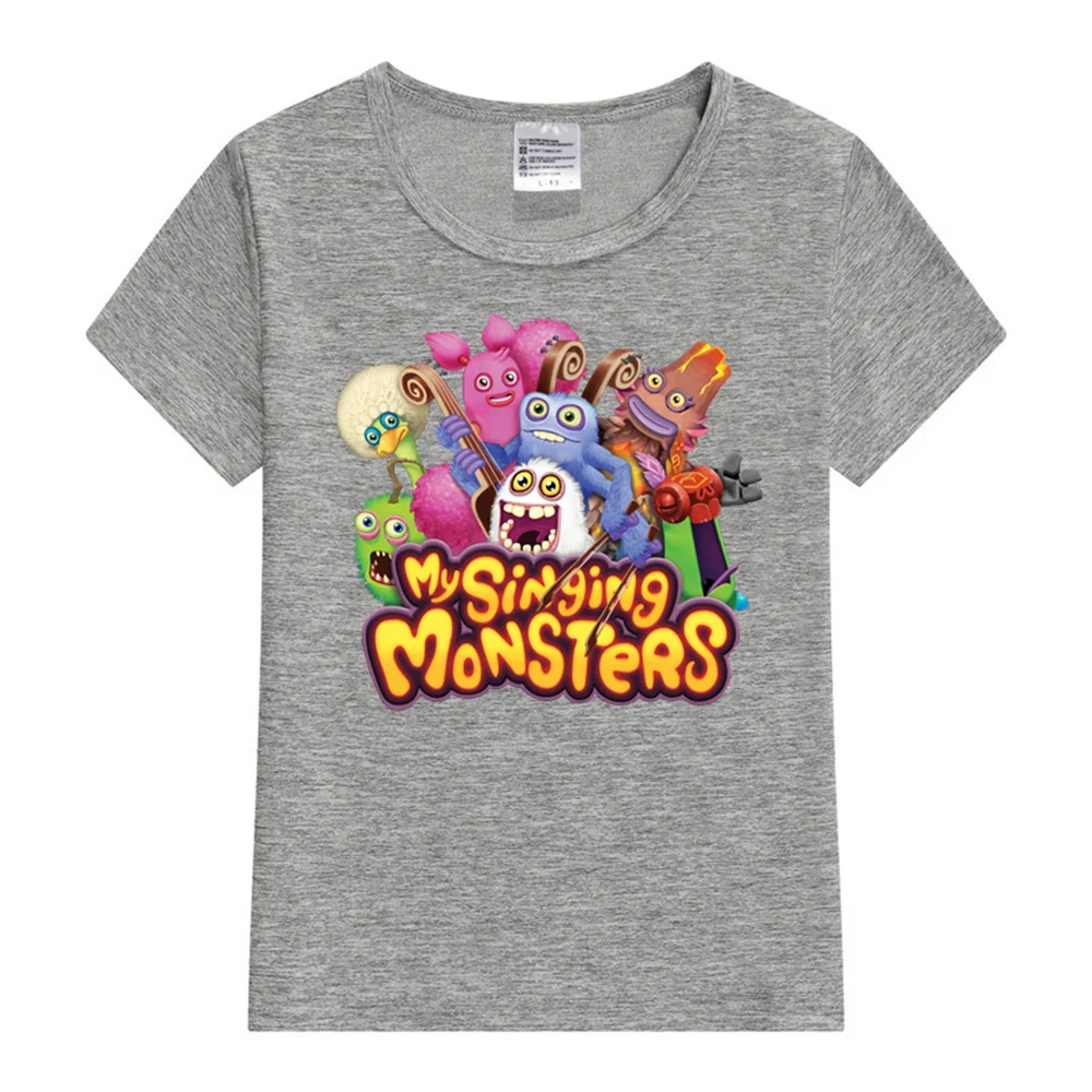 My Singing Monsters Summer Anime T-shirt Kids Clothes Kids T Shirts Casual Short Sleeve 100% Cotton Tops Y2k Boys Girl Clothes 2
