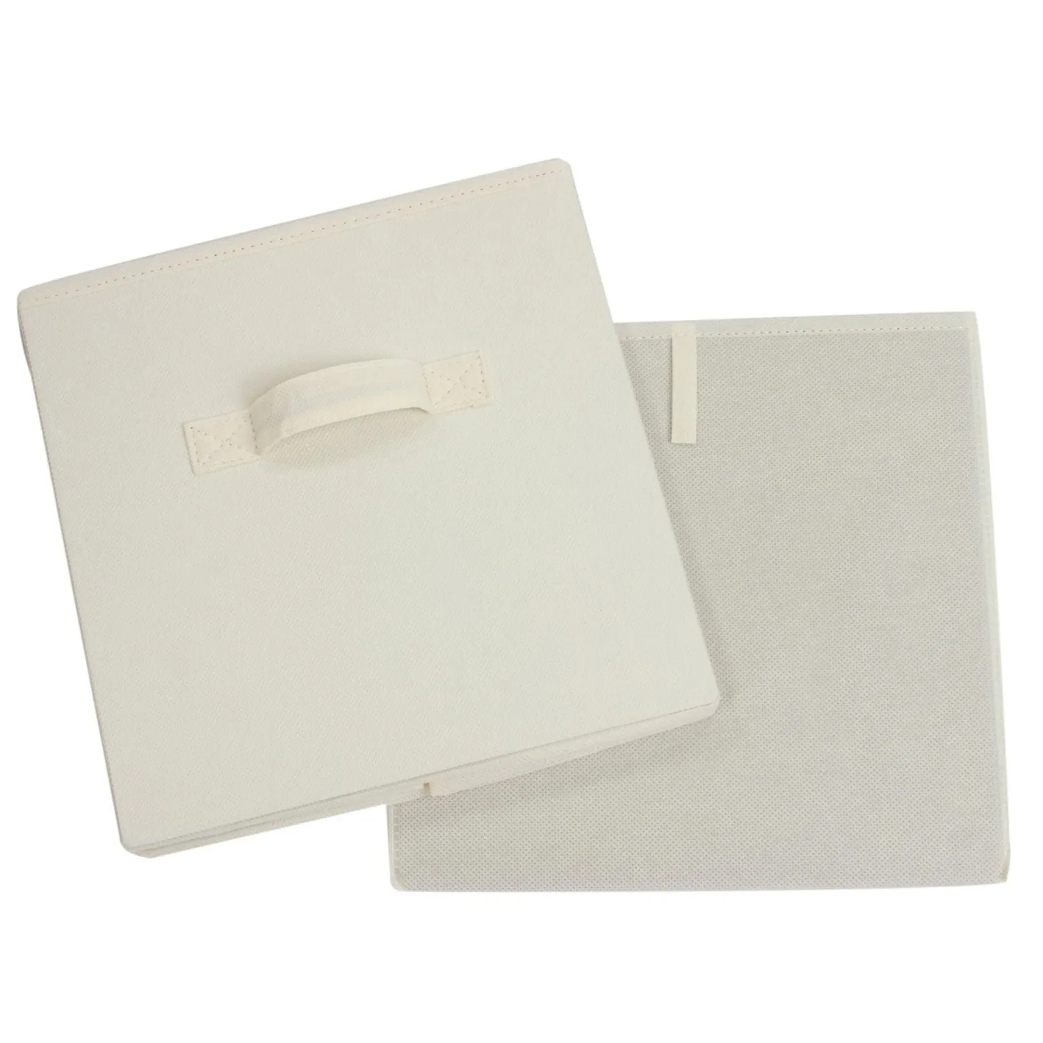 NEW Collapsible Cube Fabric Storage Bins (10.5" x 10.5"), 6 Pack, Vanilla Dream 5