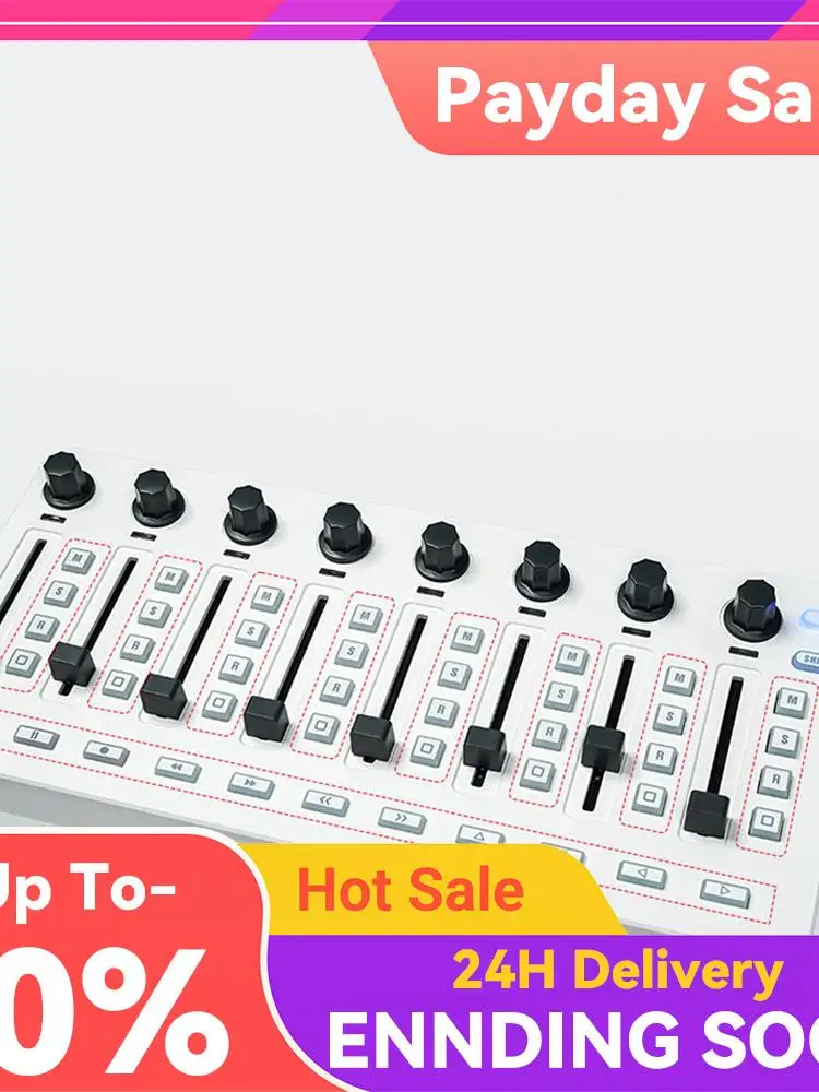 무선 MIDI 컨트롤러 BT 연결 USB 컨트롤러 믹서 DJ 믹서 (윈도우/iOS/안드로이드용)